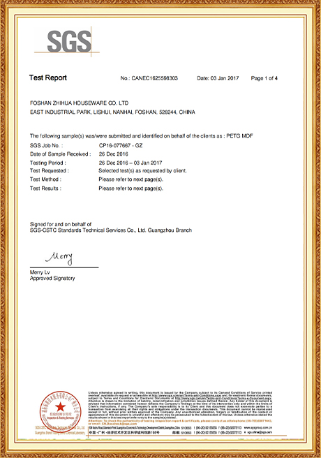 Certificate Of Honor