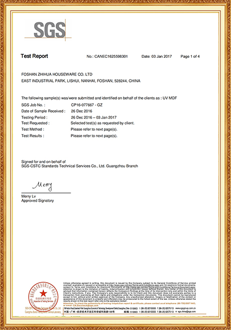 Certificate Of Honor